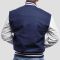 Royal Blue Wool Body & White Vinyl Sleeves Letterman Jacket