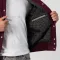 Maroon Body & Grey Faux Leather Sleeves Letterman Jacket