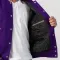 Purple Body & Grey Vinyl Sleeves Letterman Jacket