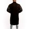 Black Wool Body & Black Leather Sleeves Letterman Coat