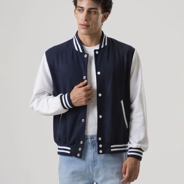 Royal Blue & White Lightweight Letterman Jacket