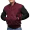 Maroon Wool Body & Black Sleeves Letterman Jacket