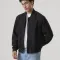 All Black Lightweight Letterman Jacket