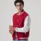 Scarlet Red & White Lightweight Letterman Jacket