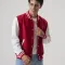 Scarlet Red & White Lightweight Letterman Jacket