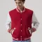 Scarlet Red & White Lightweight Letterman Jacket