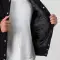Black Wool & Genuine Leather Varsity Letterman Jacket
