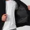Black Melton Wool Body & Cowhide Leather Sleeves Jacket with Zipper