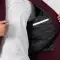 Maroon Body & White Sleeves Letterman Jacket With Byron Collar & Zipper