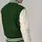 All-Wool Customizable Letterman Jacket in Kelly Green & White