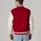All-Wool Customizable Letterman Jacket in Scarlet Red & White