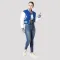 Bright Royal Blue & White Letterman Crop Top Jacket