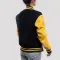 Navy Blue Wool Body & Lemon Leather Sleeves Letterman Jacket