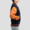 Royal Blue Wool Body & Orange Leather Sleeves Letterman Jacket