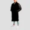 Black Wool Body & Black Leather Sleeves Letterman Coat