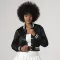 Black Satin Crop Top Jacket