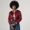 Maroon Satin Crop Top Jacket