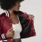Maroon Satin Crop Top Jacket