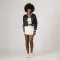 Dartmouth Green Satin Crop Top Jacket