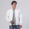 All White Leather Letterman Jacket