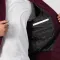 Maroon Body & White Faux Leather Sleeves Letterman Jacket With Byron Collar & Zipper