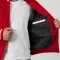 Scarlet Wool Body & White Faux Leather Sleeves Letterman Jacket With Zipper